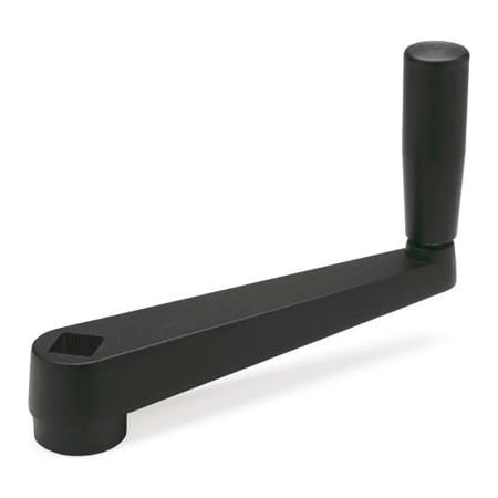 J.W. Winco GN471.1 Crank Handles, Zinc Die-Cast, Revolving Handle, Thru Square Bore - 3/8", 2.52"L 3VX26